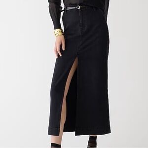 J. Crew Denim maxi skirt in washed black